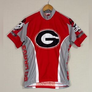 UGA Georgia Bulldogs Cycling Jersey Large World Jerseys Red Performance Shirt